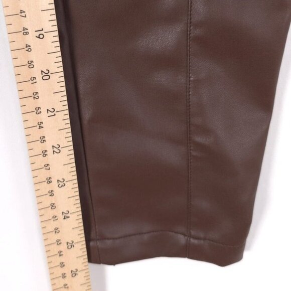 ATOIR Women's Size 2 The Troublemaker Pants Faux Leather Brown AnkleZip AT210269 - Picture 8 of 13